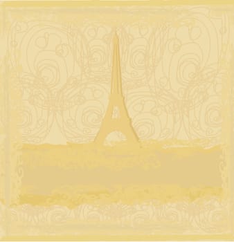 vintage retro eiffel card