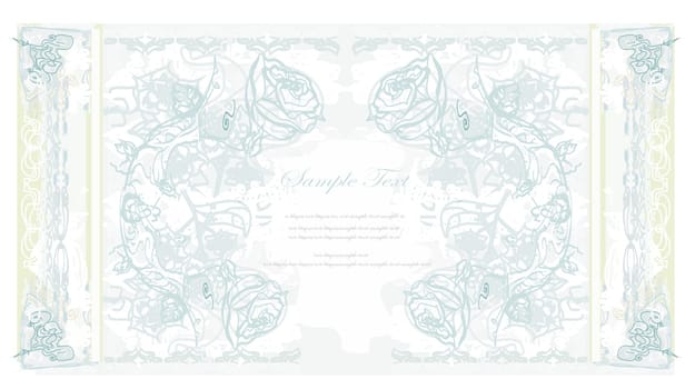 wedding floral invitation card