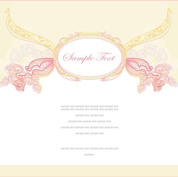 vintage floral frame card