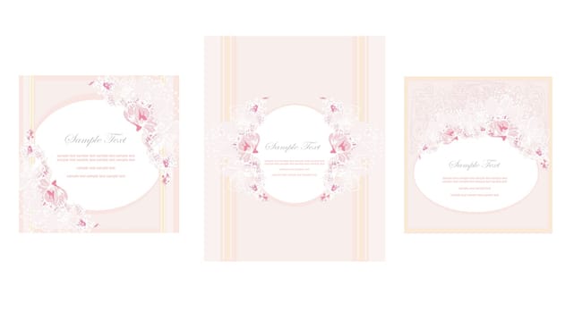 wedding reception card set