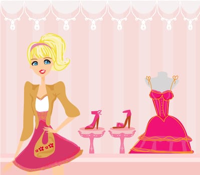 fashion girl on Shopping