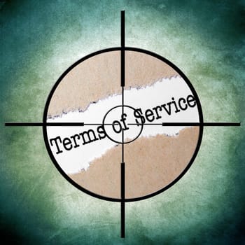 Terms of service target concept