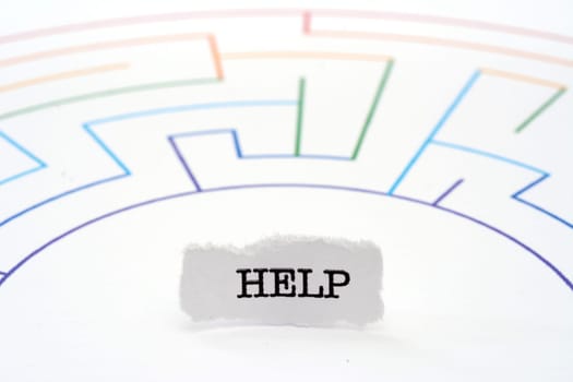 Help text on maze