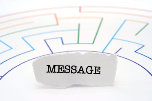 Message text on maze