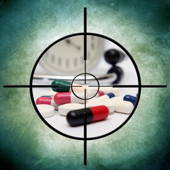 Pills target concept