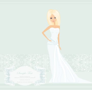 Beautiful blond bride card