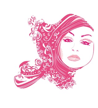 Abstract Woman portrait