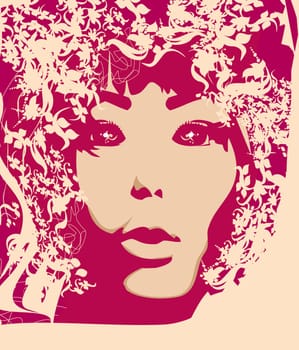 Abstract Beautiful Woman portrait