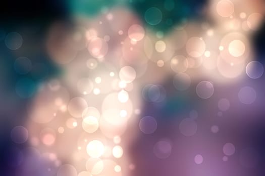 Abstract gradient colorful blue turquoise pink shiny blurred background texture with circular bokeh lights. Beautiful backdrop. Space for design.
