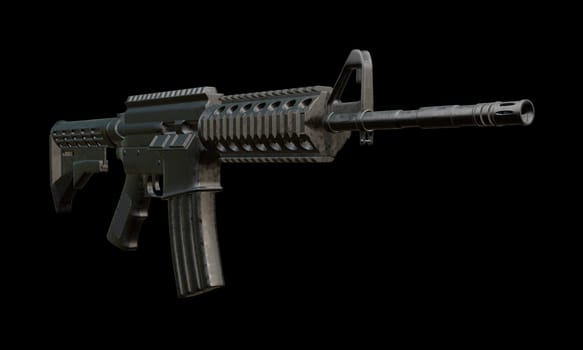 3d render of isolated assault rifle M4 carbine.