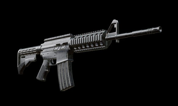 3d render of isolated assault rifle M4 carbine.