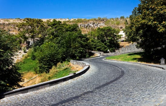 Beautiful old road preserved in Yerevan, Armenia.