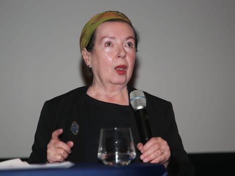 Film and theater actress Simone von Zglinicki at an event in the Moritzhof in Magdeburg on June 1st, 2022