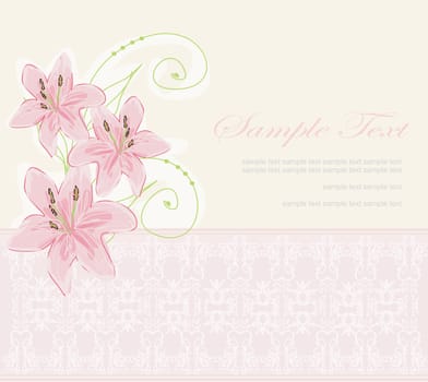 invitation floral vintage card