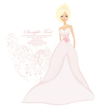 Beautiful blond bride card