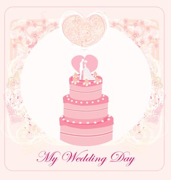 wedding cake card design