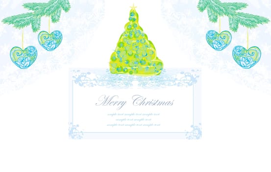 Abstract christmas tree card