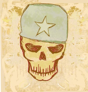 war grunge skull