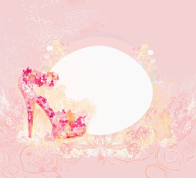 abstract shoes vintage poster