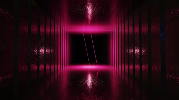 3D illustration Background for advertising and wallpaper in retro and sci fi cyberpunk scene. 3D rendering in decorative concept.