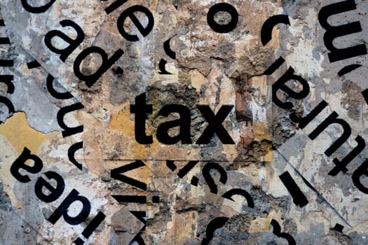 Tax word cloud