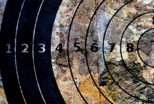 Target on grunge background