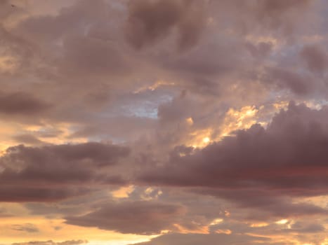 storm clouds with intense light brown colors strange sky