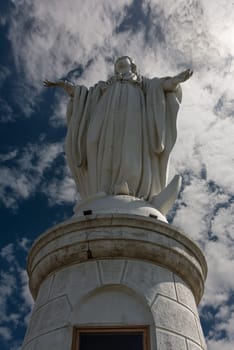Statue of the Virgin Mary on Cerro San Cristobal in Santiago, Chile