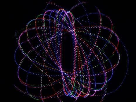 spectacular colored lights with geometric shapes special effects