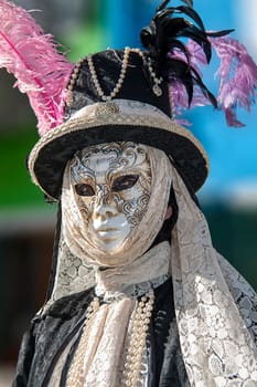 VENICE, ITALY - Febrary 20 2020: The masks of the Venice carnival 2020