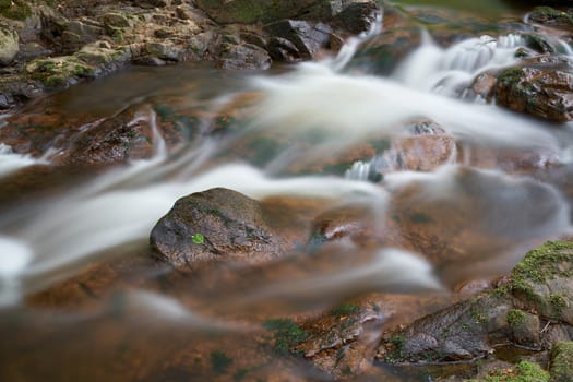 the river Ilse at Ilsenburg at the foot of the Brocken in the Harz National Park in Germany