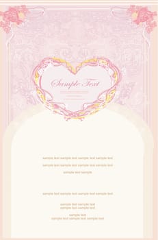 romantic vintage invitation