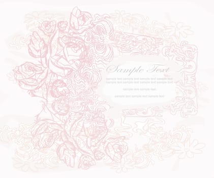 floral invitation card