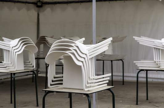 Detail of objects to sit and rest, relax