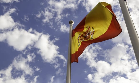 Detail of the flag of a country, Europe