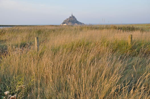 Mont Saint Michel and salt marshes