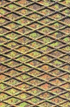 Grungy diamond metal background. Industry and art.