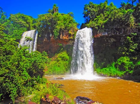 View of Iguazu Falls in Argentina