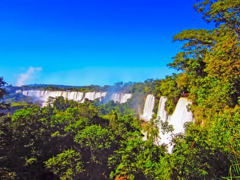 View of Iguazu Falls in Argentina