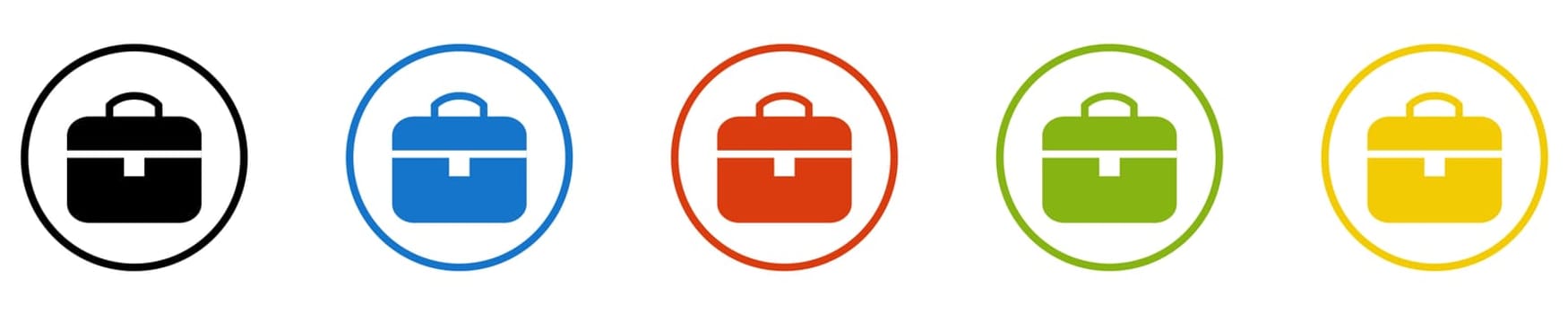 Suitcase Icon - Set of 5 Buttons: Jobs