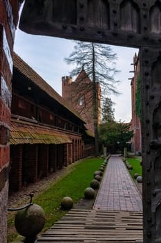 Castle of the Teutonic Order in Malbork - the largest castle in the world by land area in Malbork, Pomerania, Poland