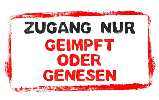 Access only Vaccinated or Recovered in german language