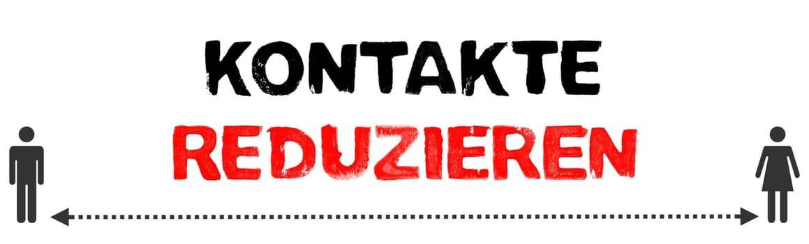 Reduce contacts in german language - Grunge Banner
