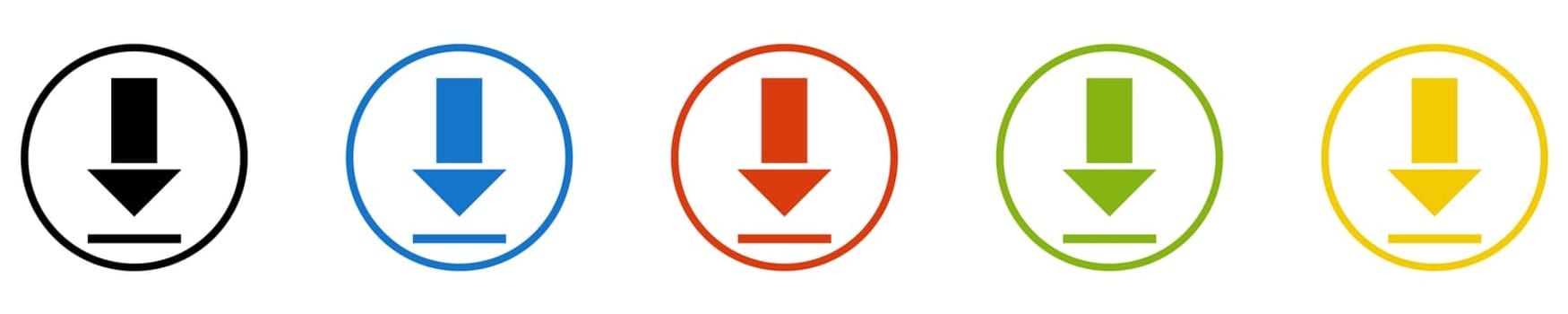 Download Icon - Set of 5 Buttons: Arrow