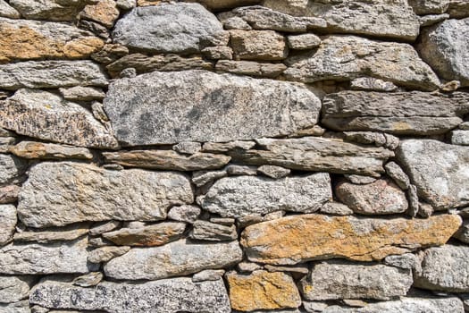 Detail of a stone wall in a ruined citadel city.