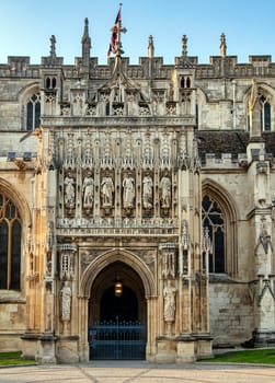Gloucester Cathedral, formally the Cathedral Church of St Peter and the Holy and Indivisible Trinity in Gloucester, Gloucestershire, United Kingdom