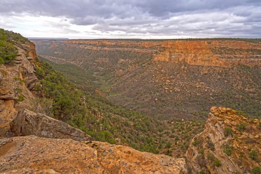 Cliffs and Canyons in Scrublands of the West in Mesa Verde National Park in Colorado
