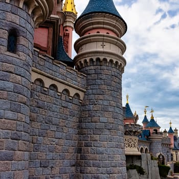 Sleeping Beauty Castle - Disneyland Paris, Chessy, France on 27 May 2019