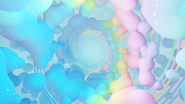 3D illustration Background for advertising and wallpaper in art retro and holographic scene. 3D rendering in decorative concept.