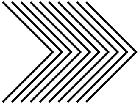Direction right: Black banner arrow